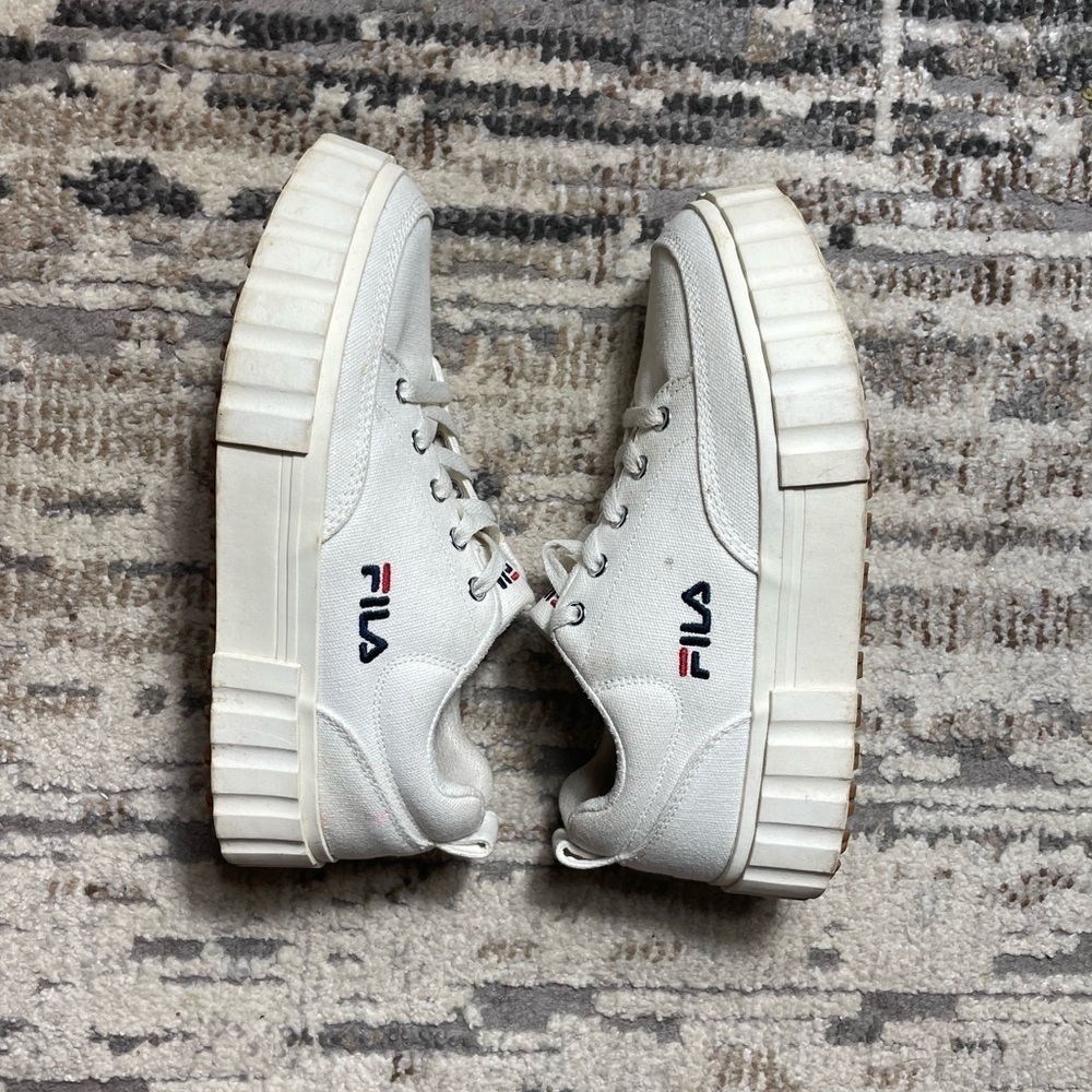 Fila Sandblast White Platform Sneakers Size 7.5 - Picture 5 of 16